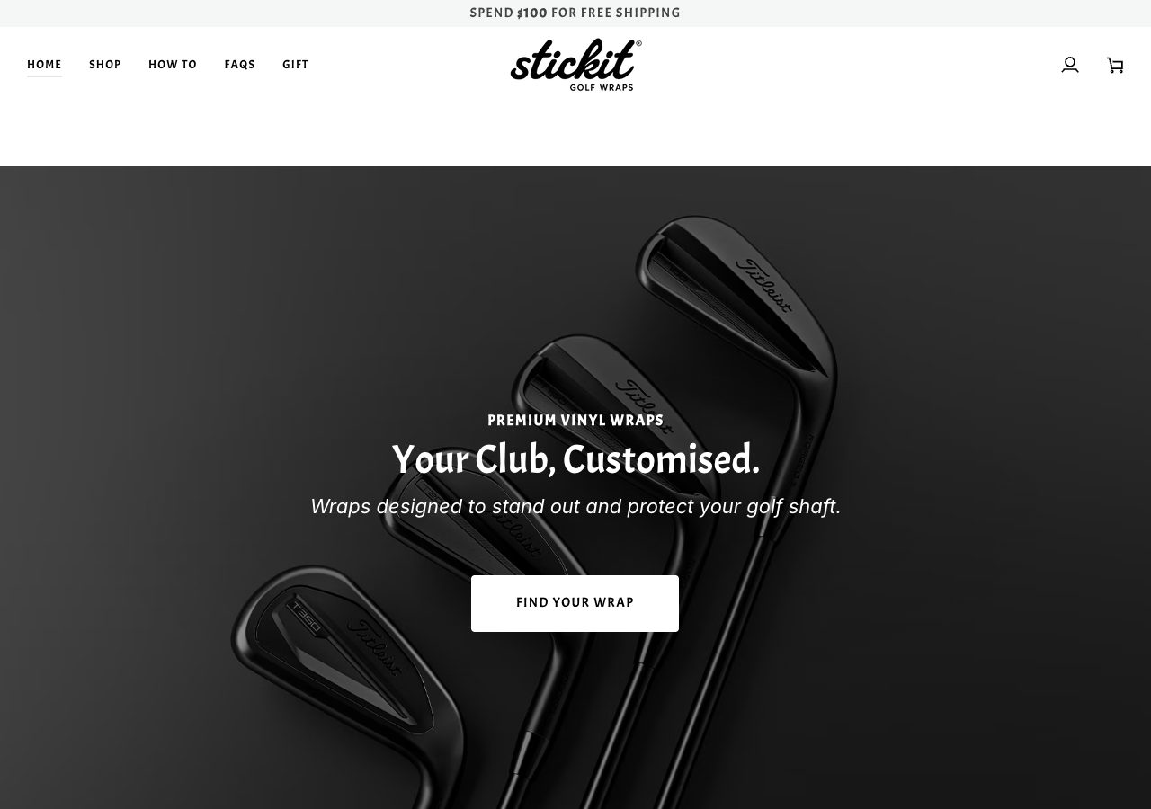 The Stick It Golf configurator