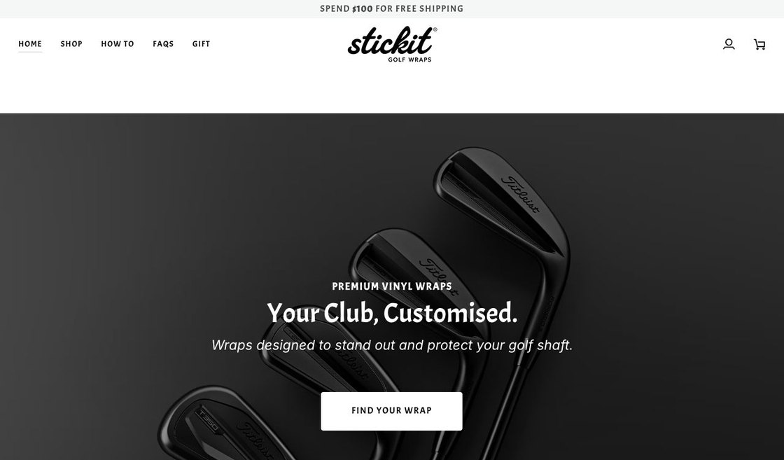The Stick It Golf online store